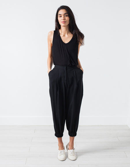 Fancy Wool Pant in Black