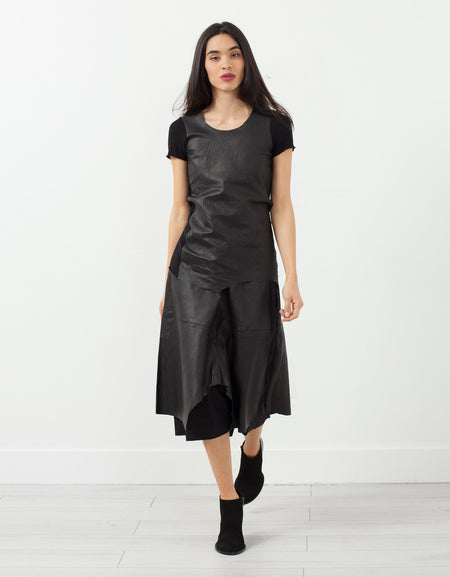 Leather Drop Crotch Pants