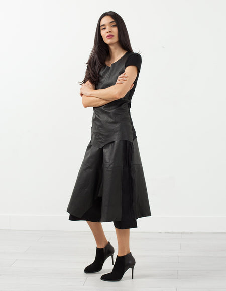 Leather Drop Crotch Pants