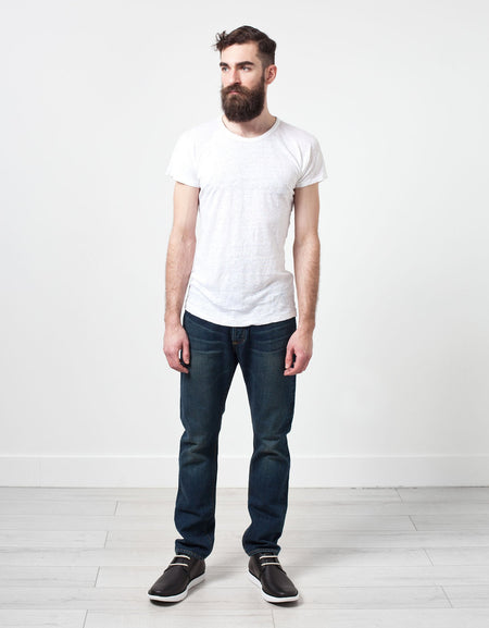Comfort Tee in White Linen