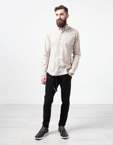 Patterned Button Up in Beige