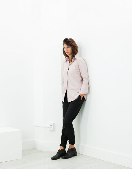 Pointed Collar Blouse in Rose