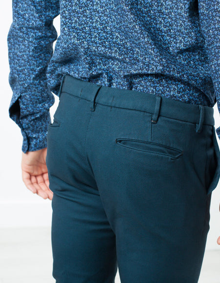 Diamond Weave Trouser in Sky