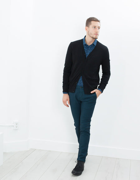 Diamond Weave Trouser in Sky