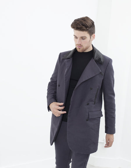 Taban Coat in Phantom