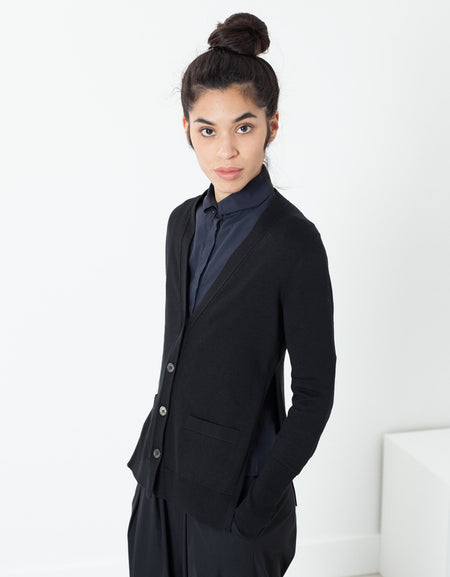 Square Cardigan in Black