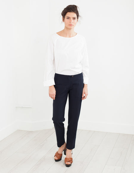 Patch Pocket Pant in Navy