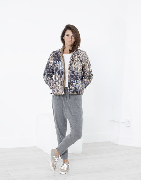 Deione Coat in Graphite Floral