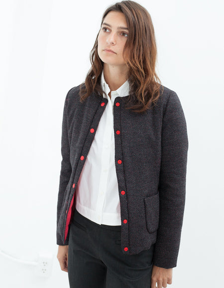 Camelia Reversible Jacket in Black/Red