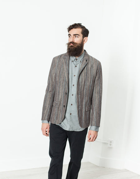 Watercolor Sport Jacket in Brown/Blue