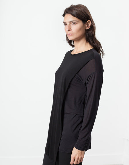 Laurier Tee in Black/Navy