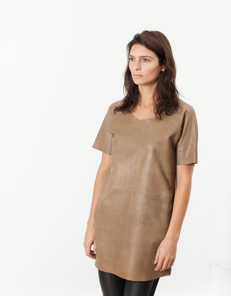 Leather Front Tunic