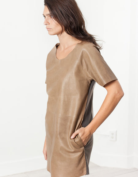 Leather Front Tunic