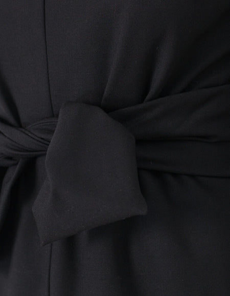 Tie Waist Dress in Black
