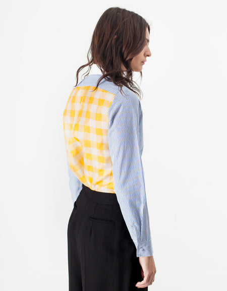 Longsleeve Blouse in Blue Stripe