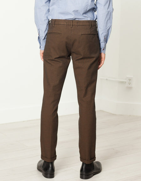 Diamond Weave Trouser in Hazel
