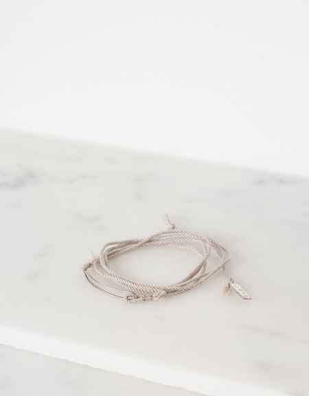 Bracelet 85 in Grey Silk/Silver