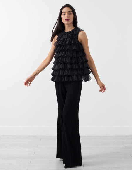 Organza Ruffle Top