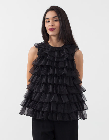 Organza Ruffle Top