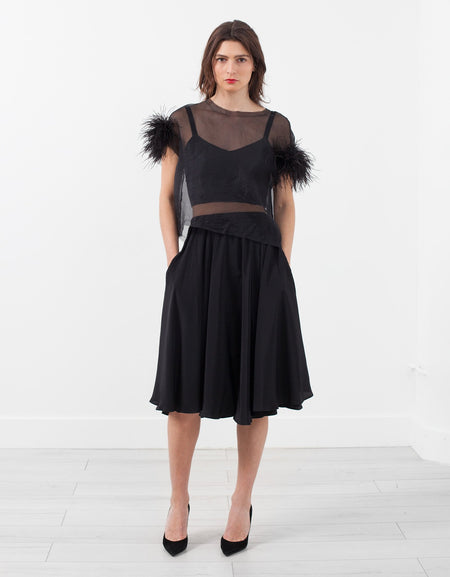 Organza Feather Top