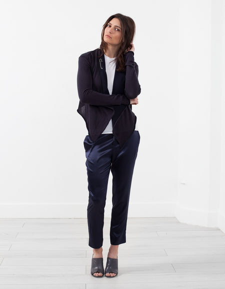 Draped Neck Cardigan