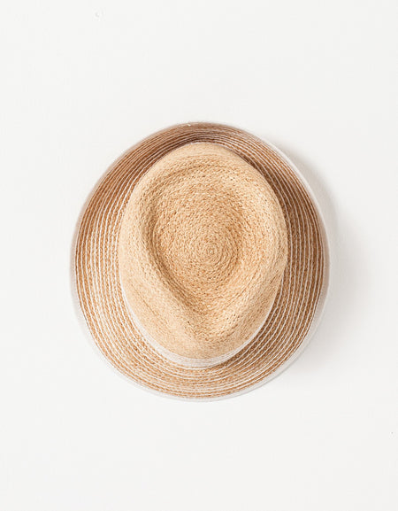 Washboard Hat in Straw/White