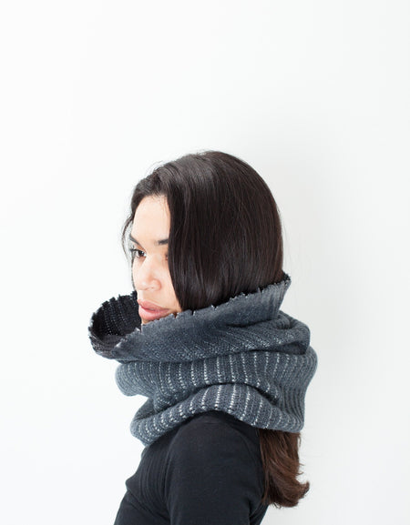 Knit Neck Warmer in Grey
