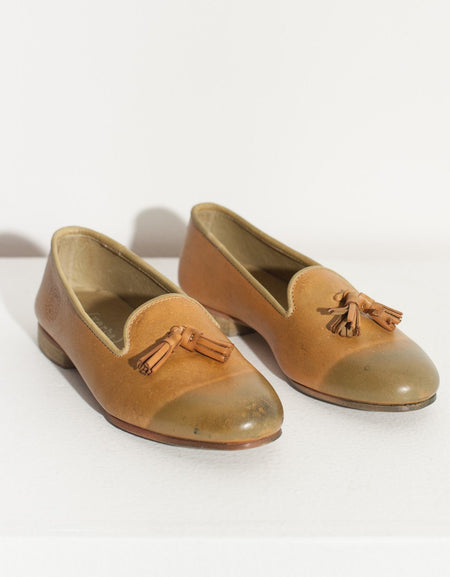 Leather Loafer in Lime