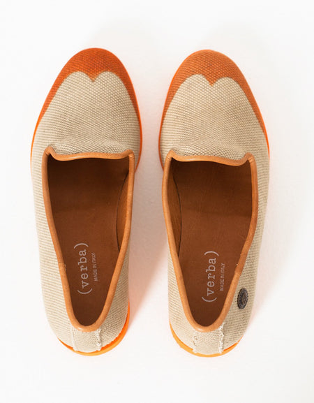 Wingtip Loafer in Orange
