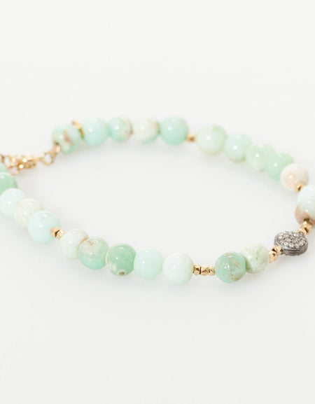 Leopold Bracelet in Green Chrysoprase