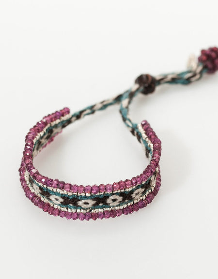 Oaxacan Bracelet in Garnet