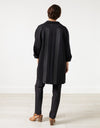 Neoprene Flower Coat in Black