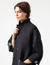Neoprene Flower Coat in Black