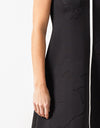 Neoprene Flower Dress in Black