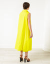 Balloon Cotton Dress in Yellow