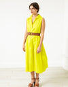 Balloon Cotton Dress in Yellow