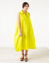 Balloon Cotton Dress in Yellow