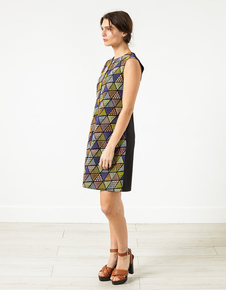 Triangle Sleeveless Dress in Multi