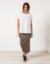 Pleat Back Blouse in White