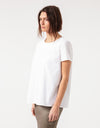 Pleat Back Blouse in White