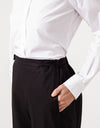 Wide Cropped Trouser in Black