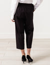 Wide Cropped Trouser in Black