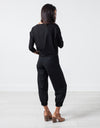 Boat Neck Top in Black