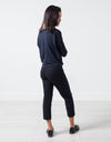 Boat Neck Top in Marine
