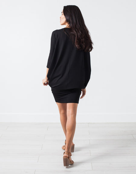 Tapered Boat Neck Dress