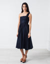 One Shoulder Dress in Navy