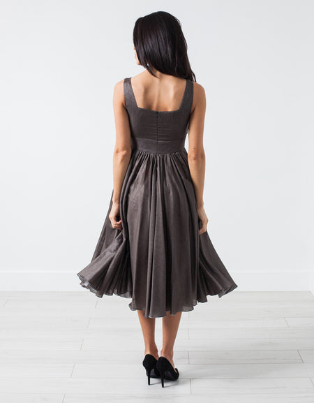 Voile Dress in Grey Pearl