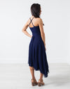 Ruched Party Dress in Navy