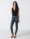Elenaso Leather Trouser in Cool Grey
