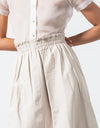 Eulera Leather Skirt in Cream
